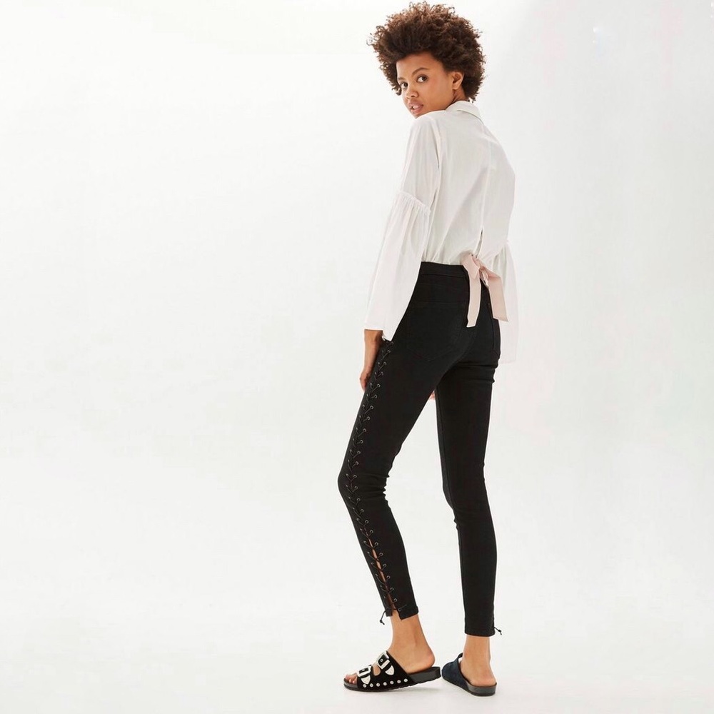❌ SOLD Topshop Joni Lace Up Jeans - Picture 4 of 4